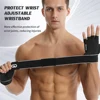 1Pair Half Finger Gym Fitness Gloves with Wrist Wrap Support Wristbands Straps for Men Women Workout Weightlifting Gloves 2