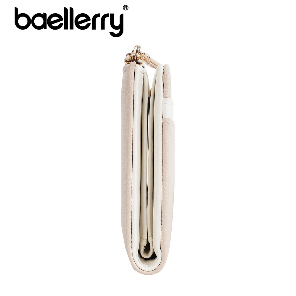 Baellerry Short Women Wallet, Trendy Two-Tone Zip Around Coin Purse, Cute Aesthetic PU Card Holder for Girls, Ins Fashion Gift f