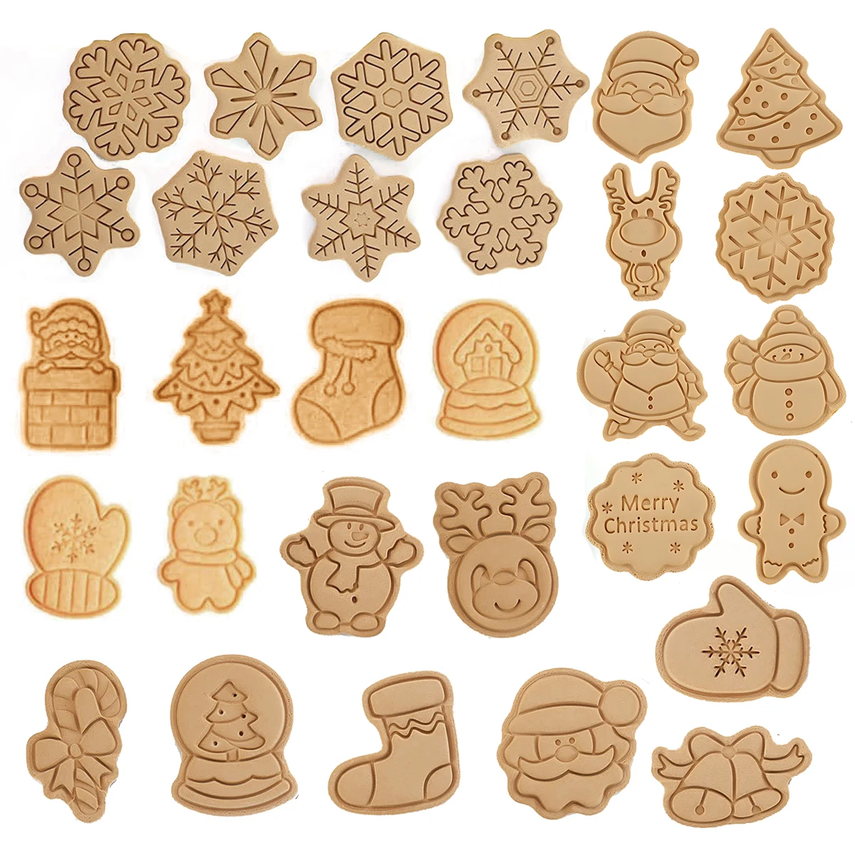 Description Picture 2 of item6-8Pieces Cookie Cutters for Christmas Biscuit Mold Pastry Pressing Cookie Stamp for Baker Confectionery Baking Pastry Tools