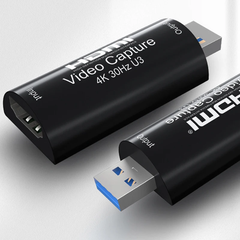 실제 USB 3.0 HDMI 호환 비디오 캡처 카드 게임 녹화 박스, PS4 PS5 스위치용 라이브 스트리밍, 4K 30HZ MS2130, 1080p 60fps