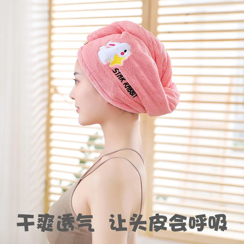 Internet celebrityMagic Microfiber Shower Cap Towel Bath Hats for Women Dry Hair Cap Quick Drying Soft for Lady Turban Head