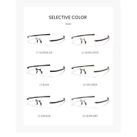 TAG Hezekiah Титановая оправа для очков Мужская брендовая дизайнерская квадратная оправа для очков без оправы Женские безрамочные сверхлегкие очки TH50004 — изображение 4