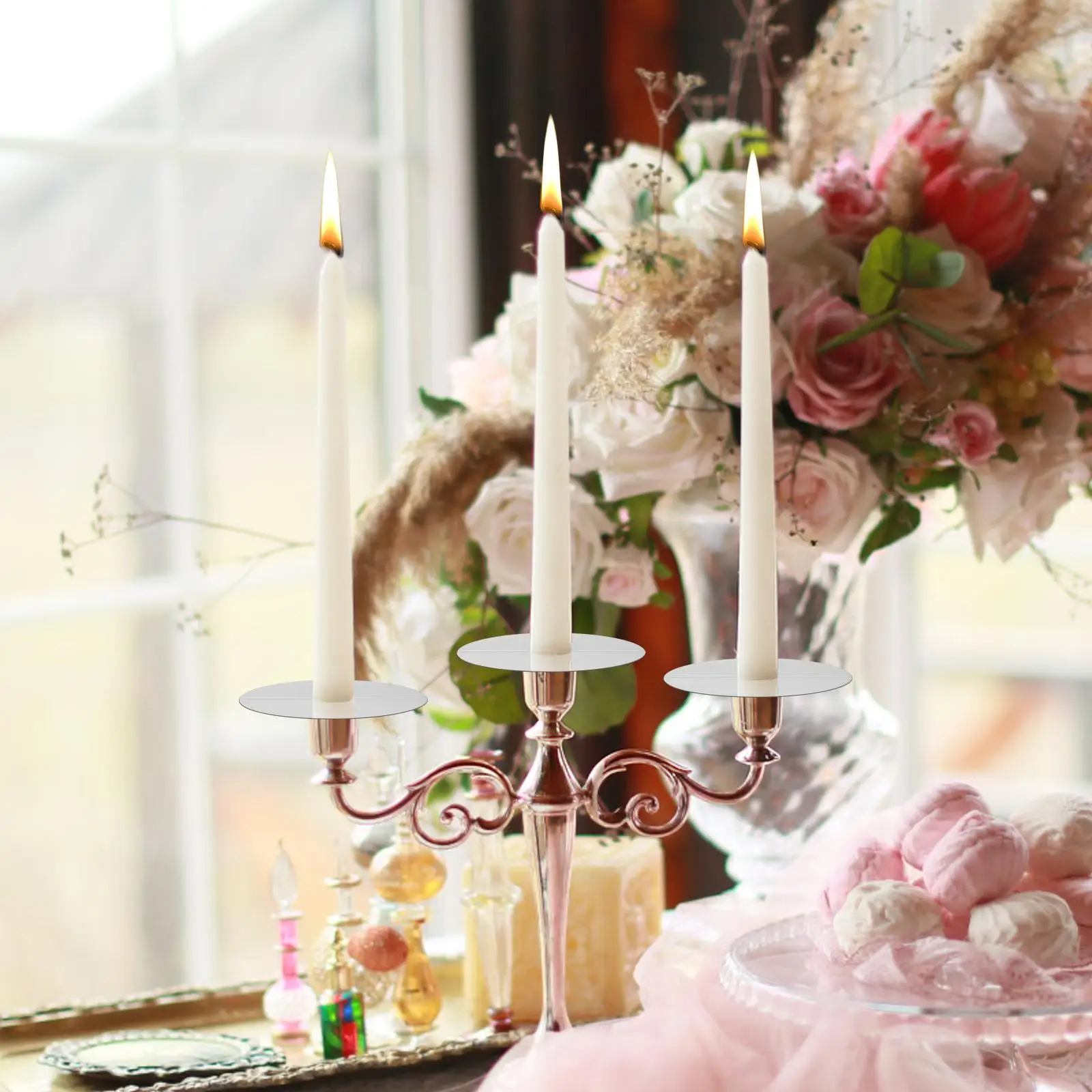 35 Pcs Paper Tray Protection Plate Drip Protectors Candles Candlelight Dinner Guards Bracket