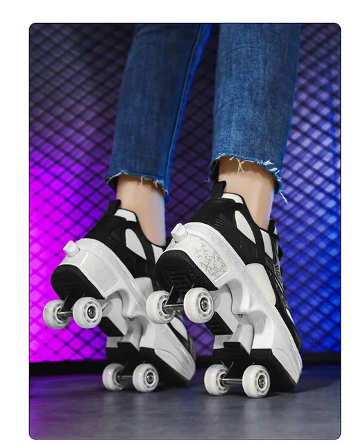 Kick Roller Skate Show Inline Roller Skates Detachable Kick Skates