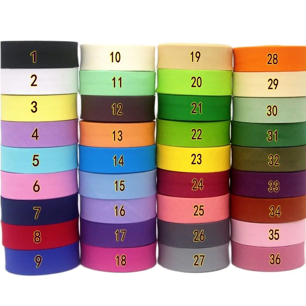 cotton bias tape 20mm width 3/4" Ironed Single Fold Binding Bias Tape 5m/lot For Garment Craft DIY Handmaking
