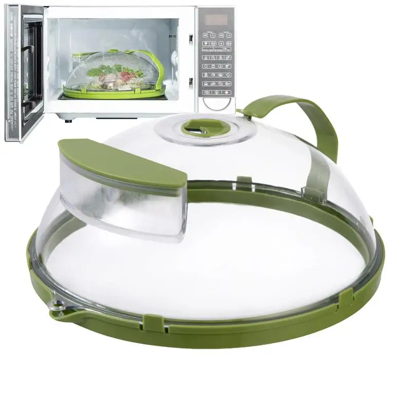 

Термостойкий пищевой чехол для микроволновой печи, защита от брызг, герметичный прозрачный брызговик с ручкой, устойчивый к высоким температурам