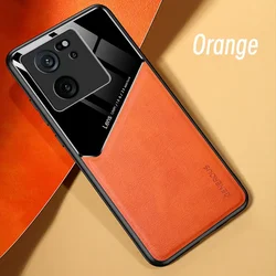 Shockproof Phone Case with Car Magnetic Holder and Protective Cover for Xiaomi Mi 11 (Orange)