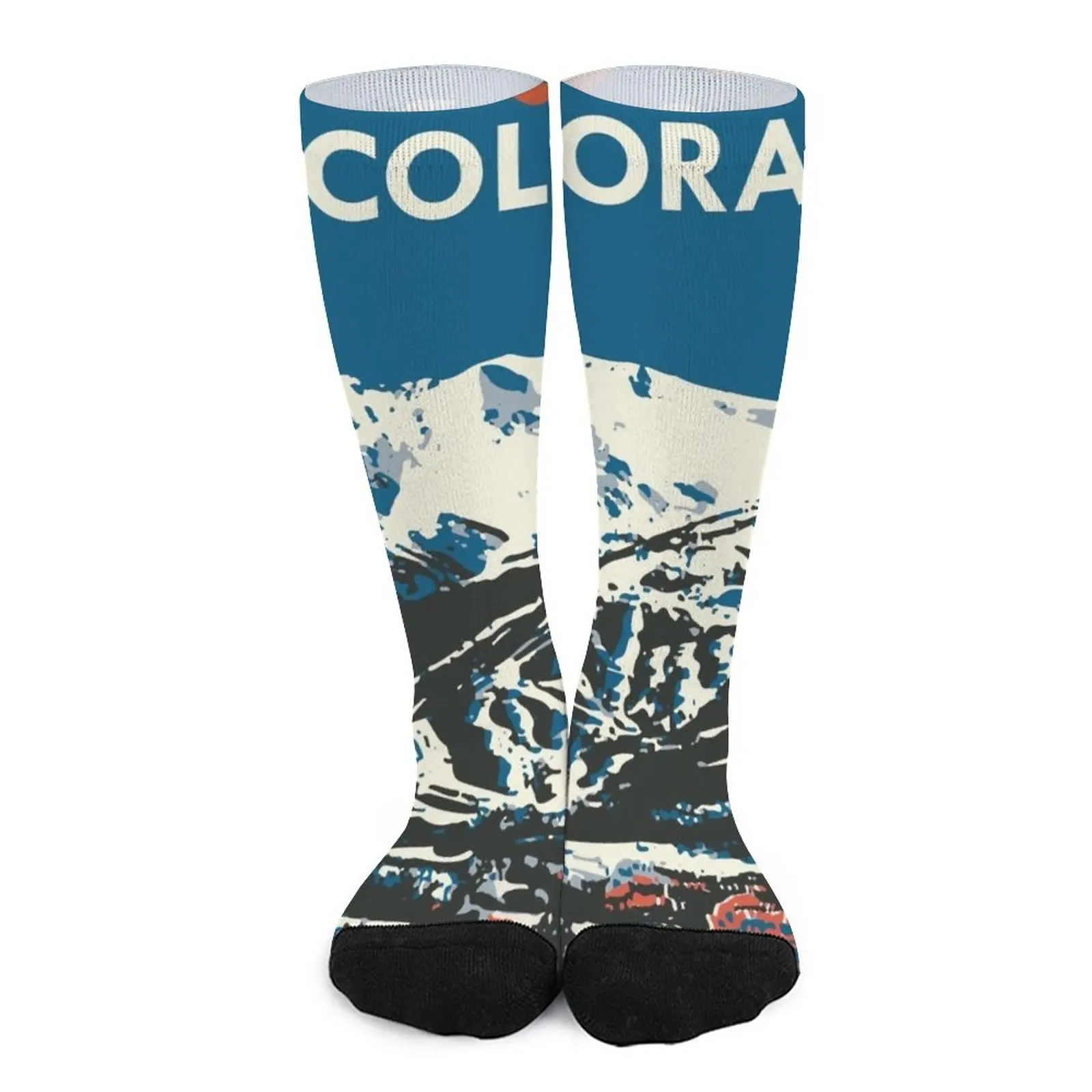 Breckenridge Vintage Ski Poster Socks Women's warm socks Rugby