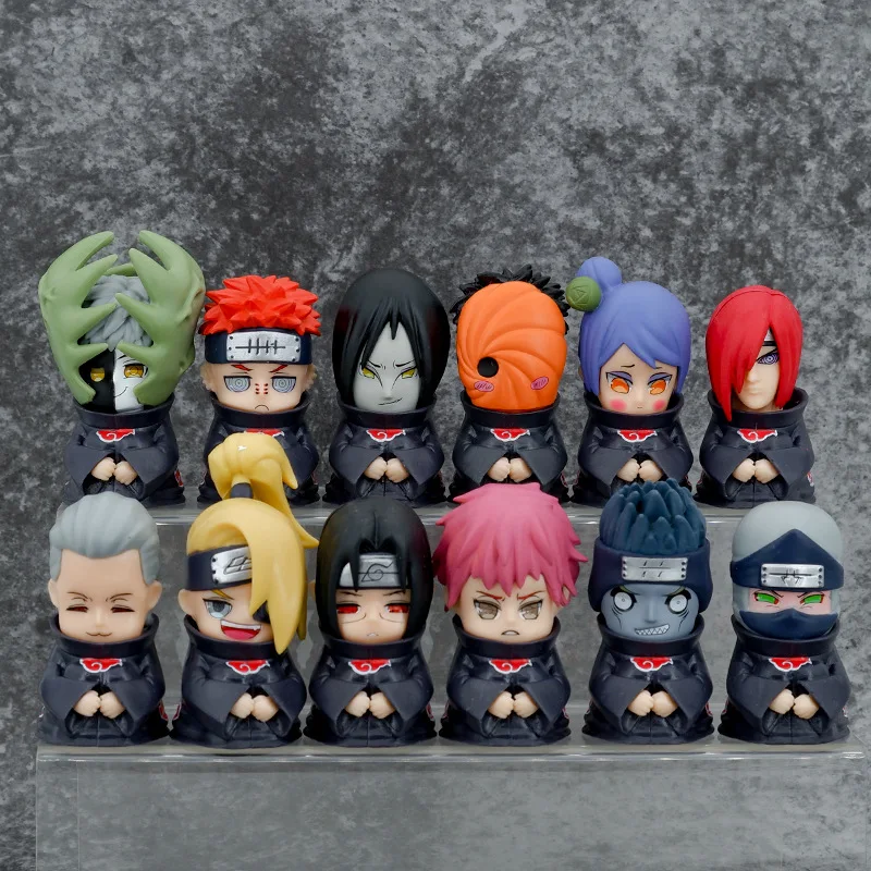 

6Pcs/set Naruto Amine figure Shippuden Action Figures Q Version Cute Akatsuki Itachi Pain Obito Model Doll Collection Toys Gift