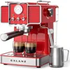 Retro Espresso Machine with Milk Frother, 15 Bar Pump Professional Cappuccino and Latte Machine, 1.5L Removable 1