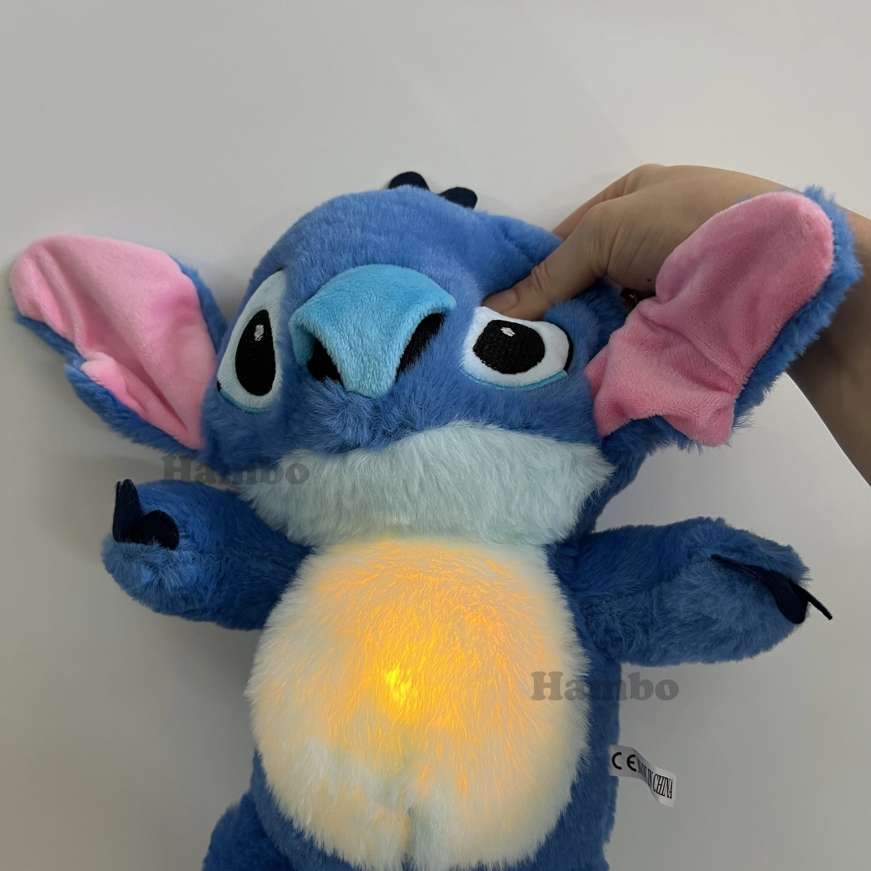 Newborn Breathing Bear Stitch Plush Baby Soothing Otter Kids Soothing Music Sleep Companion Doll Toy Gift