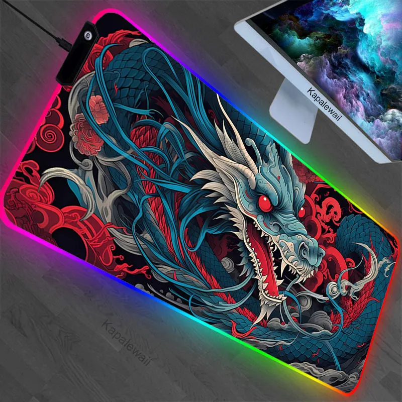 Redragon ӿ RGB 콺 е, ̸ 900x400  å Ʈ Ʈ, ǻ LED ī, Ped XXL ũž е ȣ