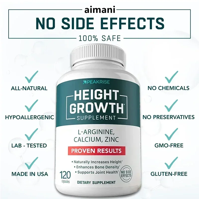 Calcium + Vitamins-Bone Growth Supplement Supports Joint Health Increase Height Improve Bone Density Improve Osteoporosis