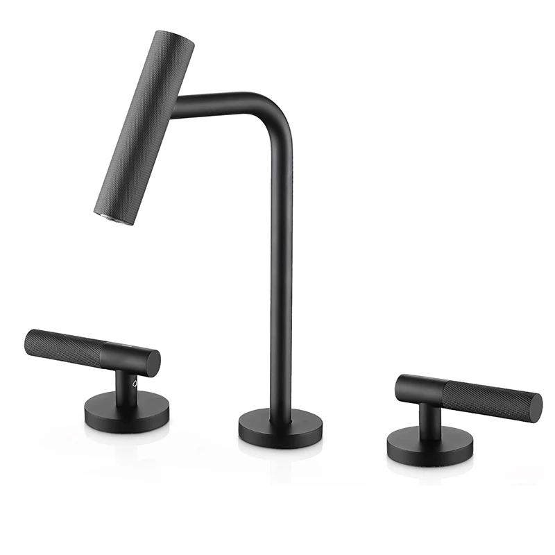 Brass Bathroom Basin Faucet Modern Bathroom Sink Faucet Hot Cold Water 2 Handle Rotatable Spout Bathtub Faucet Washbasin Faucet