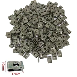 Mixed Metal Screw Clips Set with Anti-Rust Fastener and Protective Buckle - 100pcs (Clip)