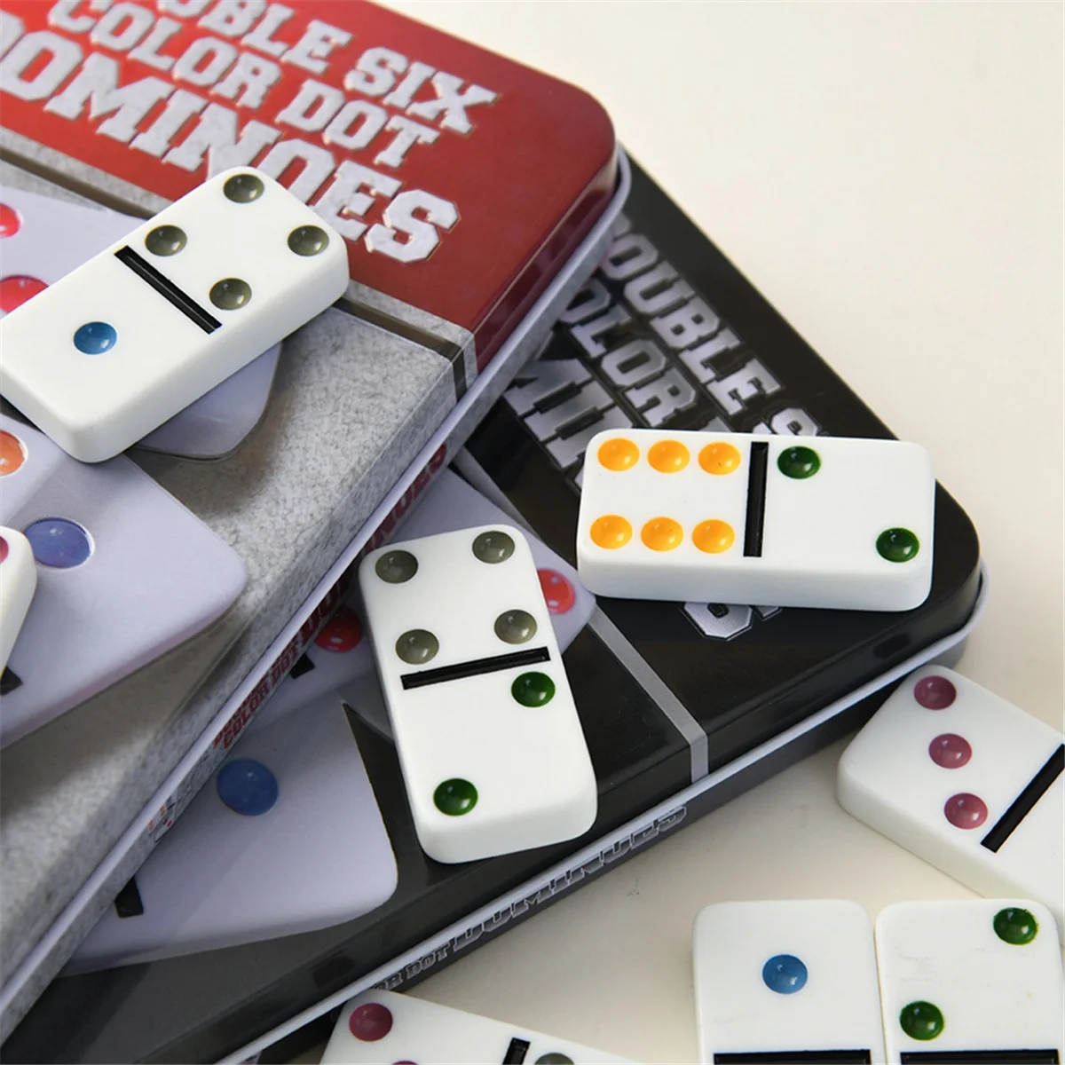 BAAU Ivorys Domino Set, Domino Board Game, Parent-Child Interactive Chess and Cards Black Packaging