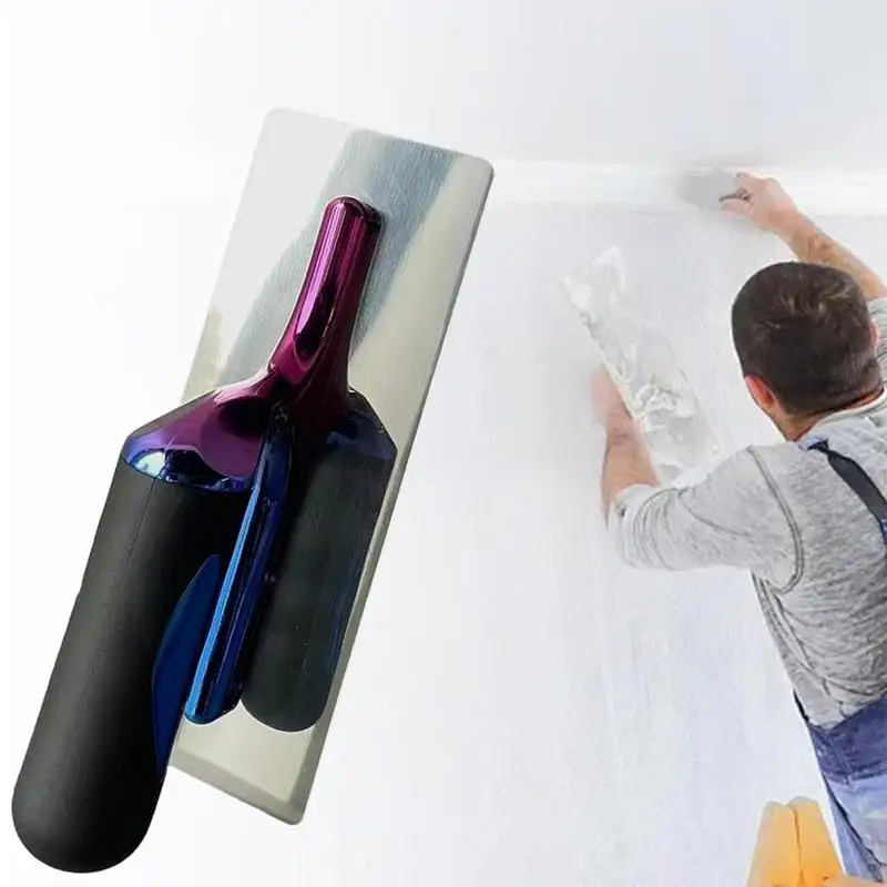 Flat Drywall Trowel Tile Masonry Construction Hand Tools Stainless Steel Wall-Board Plasterboard Concrete Cement Drywall Plaster