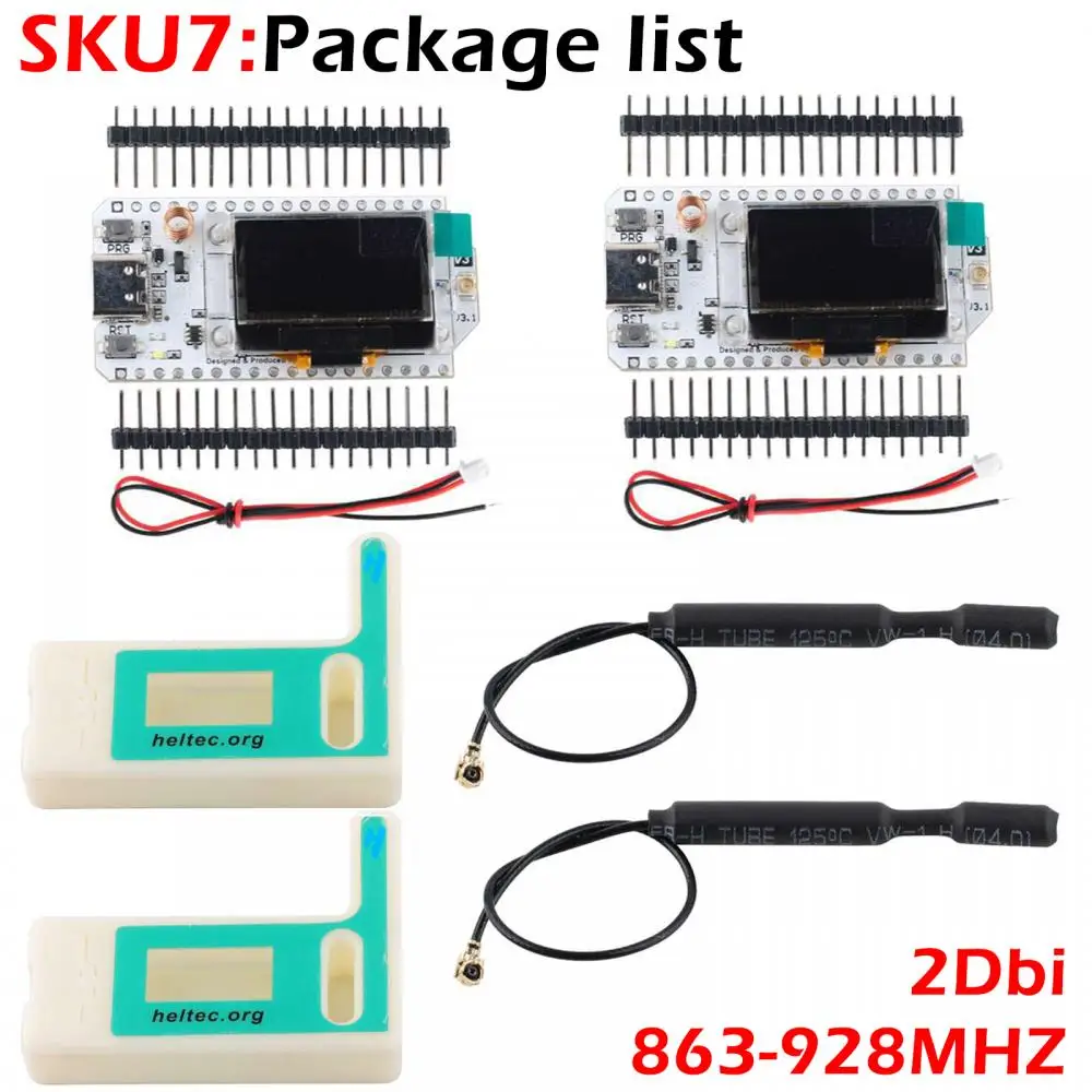 2sets ESP32 lora32 lora 32 V3 Kit SX1262 868MHz 915MHz 0,96 OLED Display Development Board für Meshtastic Geräte – Detail 16