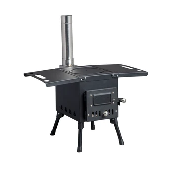 Wood Camping Stove Black 57.5*31*37cm 1