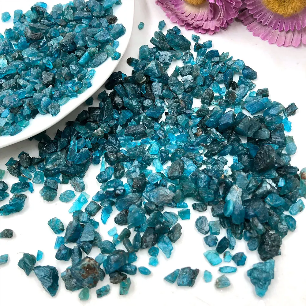 

50g/100g Pack Lot Natural Blue Apatite Crystal Stone Chip Gravel Home Room Decoration DIY Aquarium Healing Fengshui