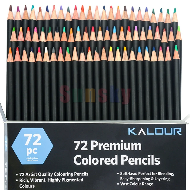 KALOUR 72 Count Colored Pencils for Adult Coloring Books, Soft Core