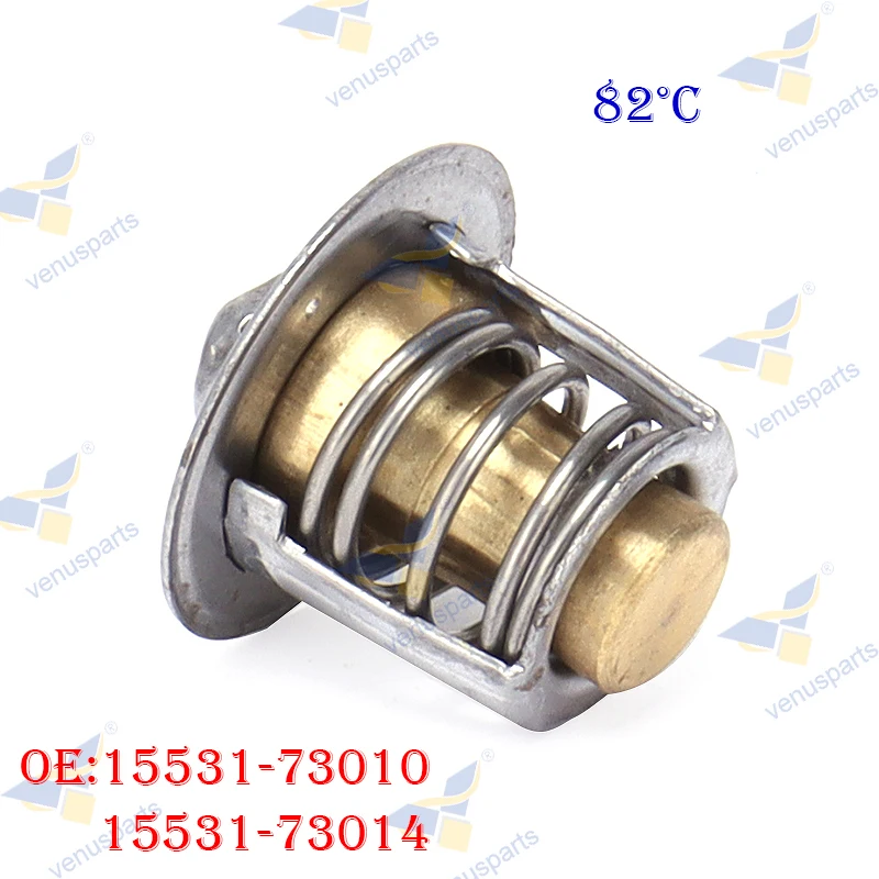 Thermostat 15531-73010 82°C For Kubota 15531-73014 D600 D640 D662 D722 D750 D850 D950 V1200