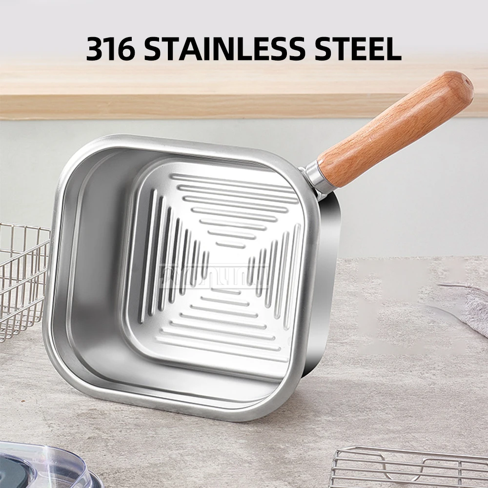 Stainless Steel Frying Pan Outdoor Preservation Box Portable 2500ML Deep Fryer Steamer Gas Electric Cooking Pot