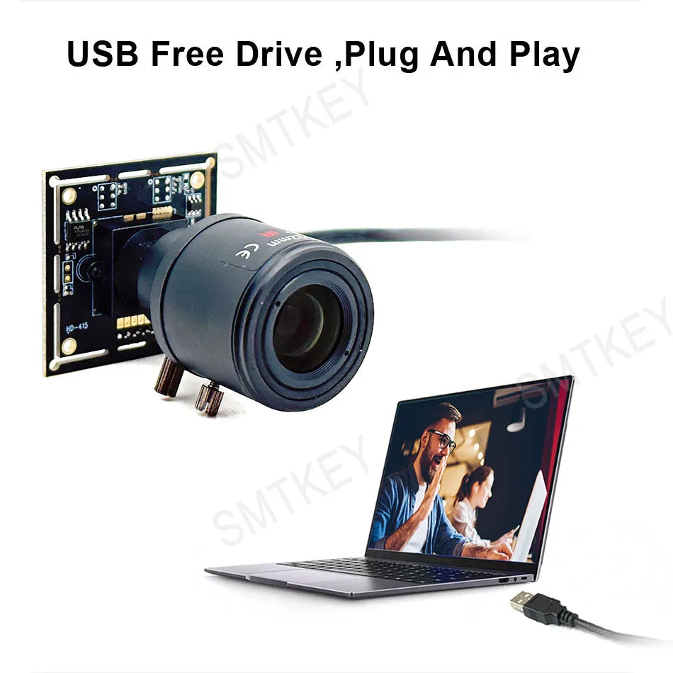 4K IMX415 2.8-12mm Lens with USB 2.0 Camera Module 60FPS in 1920*1080 or 30FPS 3840 * 2160 MJPEG YUV2 PCBA USB WebCam Camera