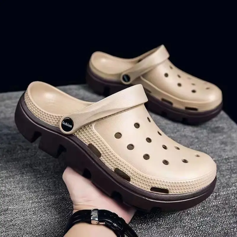Couples Beach Hole Shoes Men's Women Clogs Lightweight Outdoor Antiskid Slippers Soft Sole EVA Slippers Street Sandals Footwear