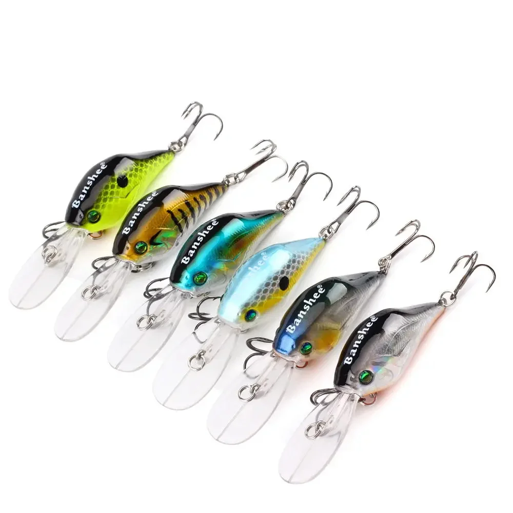 Bait 6Pcs Wobbler Set 50Mm 10G Crankbaits Fishing Wobblers Per Traina Luccio Lure Rattling Deep Diving Crankbait Pulse Dive