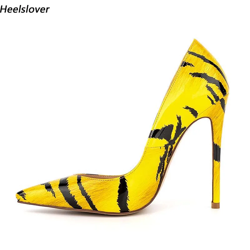 

Ahhlsion New Fashion Women Pumps Sexy Stiletto Heels Pointed Toe Beautiful Yellow Banquet Shoes Ladies US Size 5-13