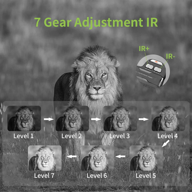 4K Night Vision Goggles 10W Infrared 10X Digital Zoom Night Scope 4.2 Inch Large Screen WiFi Binoculars Hunting Camera