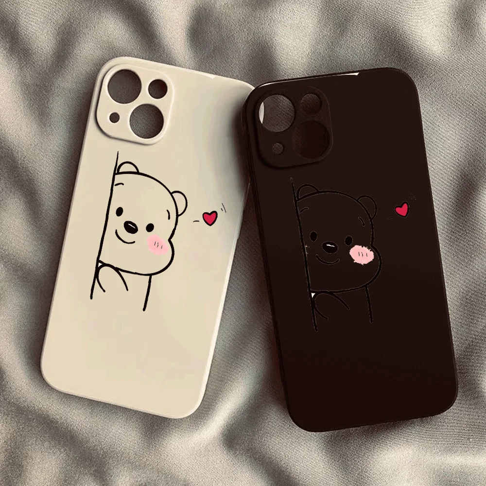 Lovely Bear Silicone Phone Case - Durable TPU Protective Cover