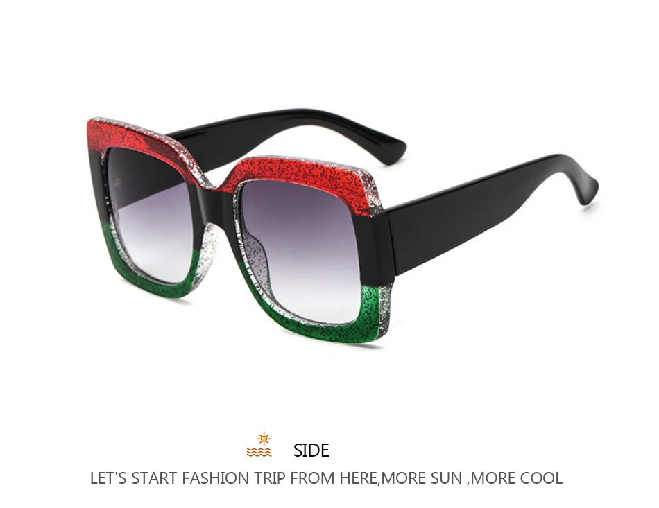 Yoovos Oversized Sunglasses For Women Square Vintage Designer Shades_voghion.com