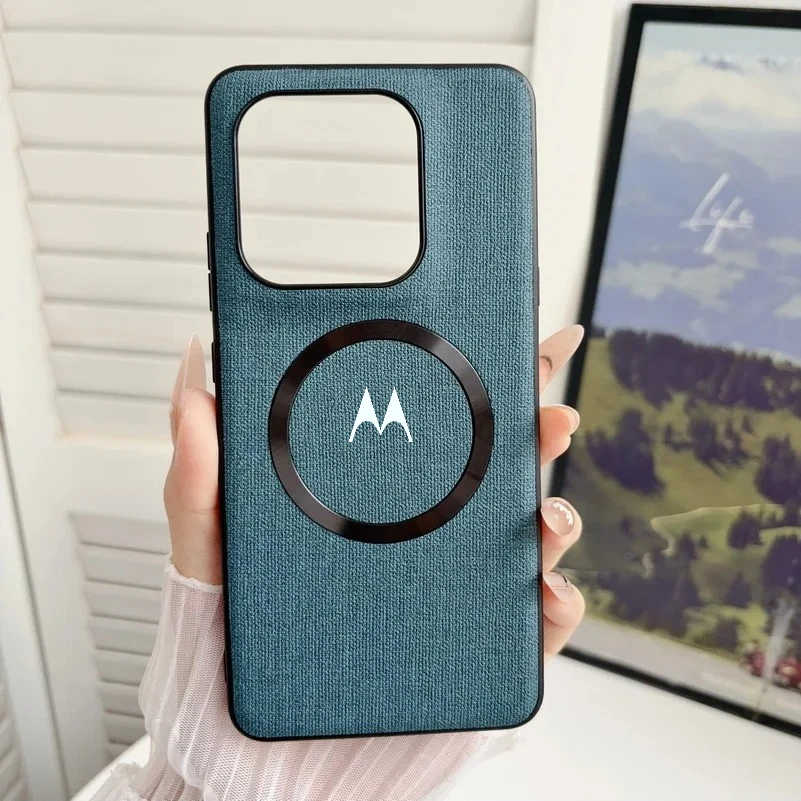 Fabric Leather Magnetic Phone Case - Premium PU Cover