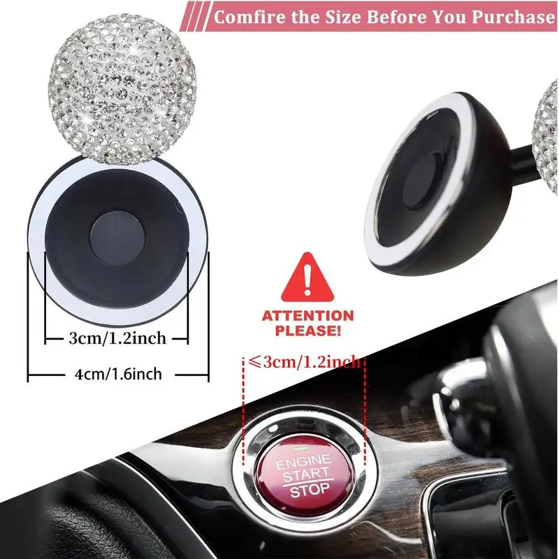 Car Push To Start Button Rocker Push To Start Button Decorative Lever for Automotive Car One-Button Ball-bar Rocker
