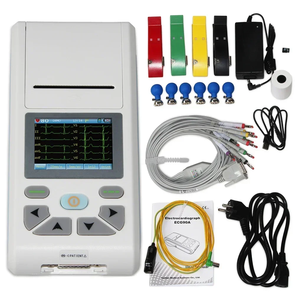 CONTEC 12-Channel ECG/EKG Machine Electrocardiograph, PC Software, Touch Screen ECG90A