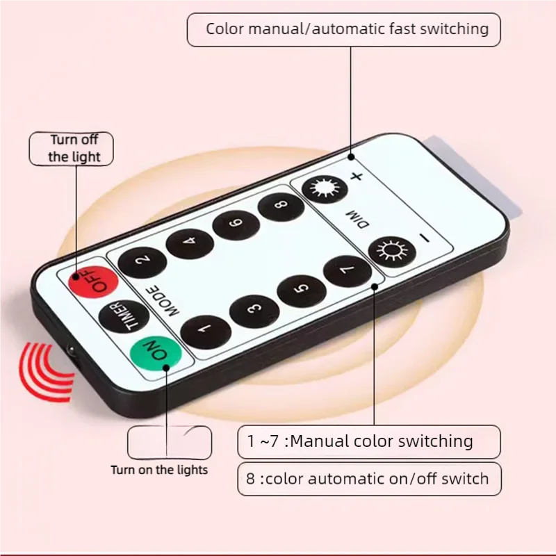 Description Picture 5 of itemRGB LED Wedding Party Desk Sign Audio Guestbook Sign With Remote Controller eave A Message Acrylic Table Sign 3D Night Lights