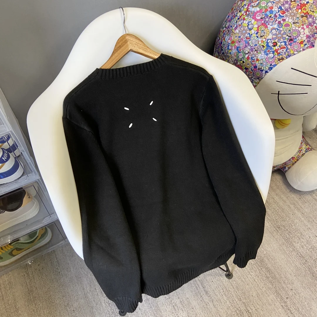 

Mmsix Women's Pullover Sweaters Korean Fashion Patchwork Embroidery Design Long Sleeve Sweaters Casual Loose Knitted Tops
