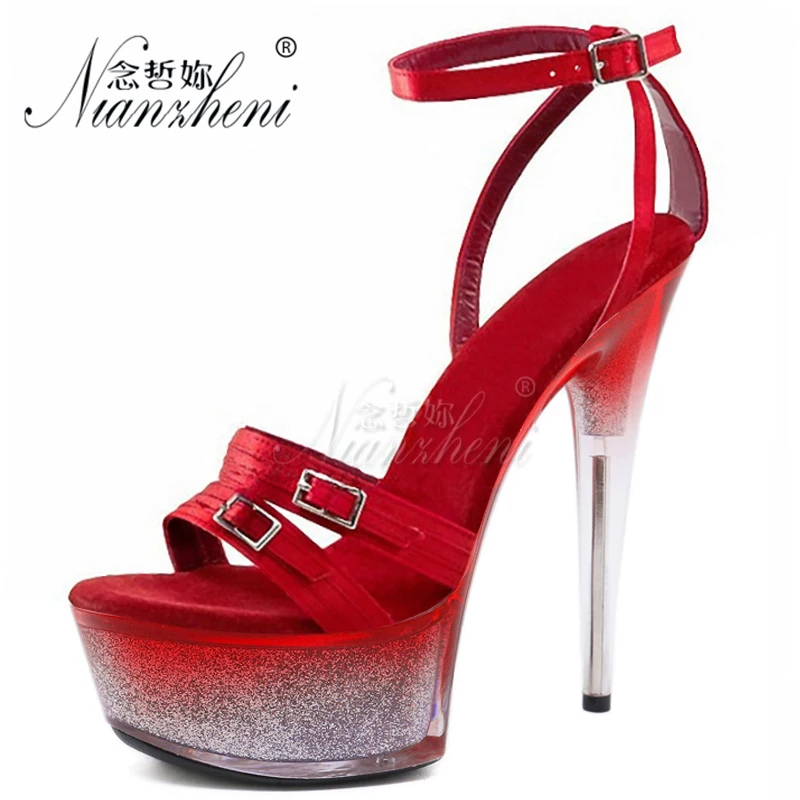 

Bride 15cm Open Toe Bowknot Strip Pole Dance Fashion Sexy Fetish Shoes Sandals Platform Thin Heels 6Inches Women Exotic Dancer