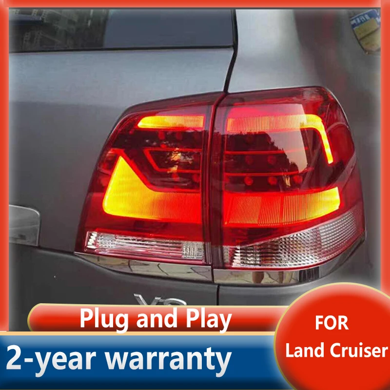 

For Toyota Land Cruiser Tail Lights 2008-2015 LC200 LED Tail Lamp DRL Signal Brake Reverse auto Accessories
