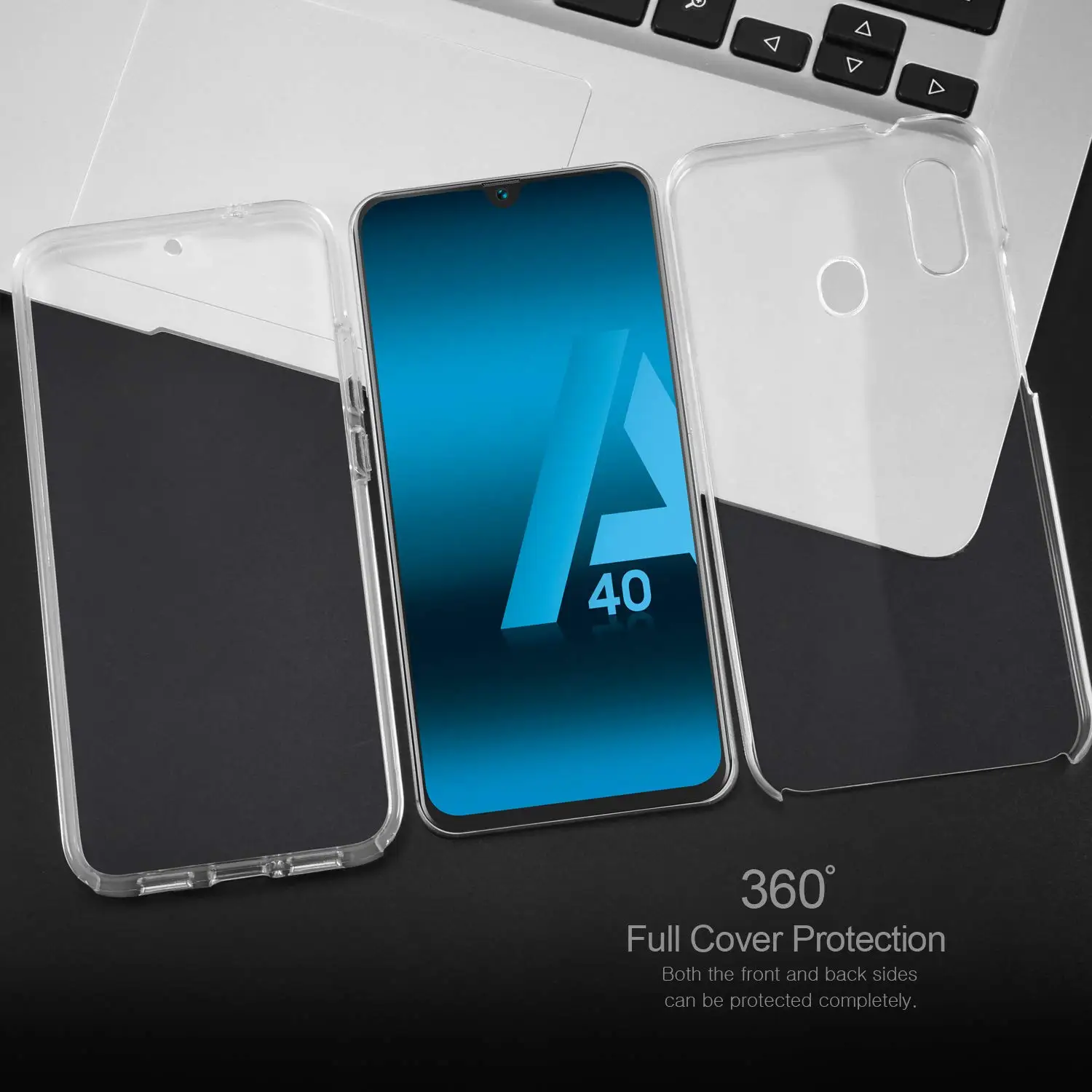 360° Full Body Clear Protective Case with Double-Sided TPU Design