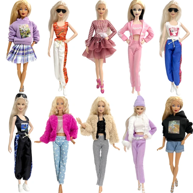 DIY) Conjunto De Roupas De Boneca Barbie De 30cm/Brinquedo Superior E  Inferior/Saia fashion Para Meninas