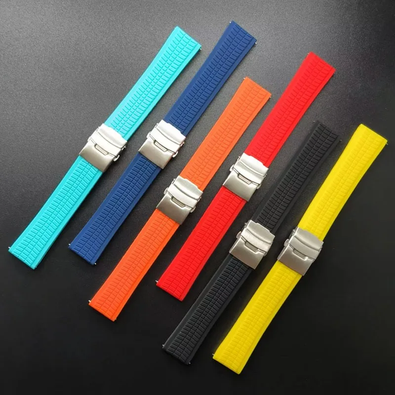 Silicone Sport Watch Strap - Soft Rubber Wristband