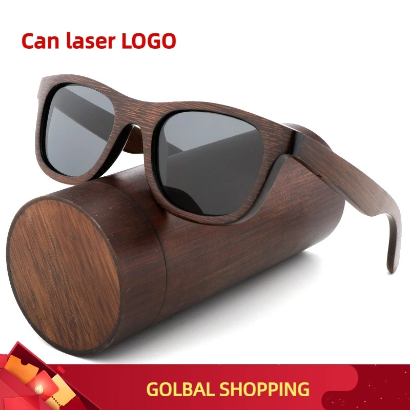 de sol polarizadas hechas a para hombre y mujer, lentes de de madera de bambú Vintage, de alta calidad con caja|De los hombres gafas de sol| - AliExpress