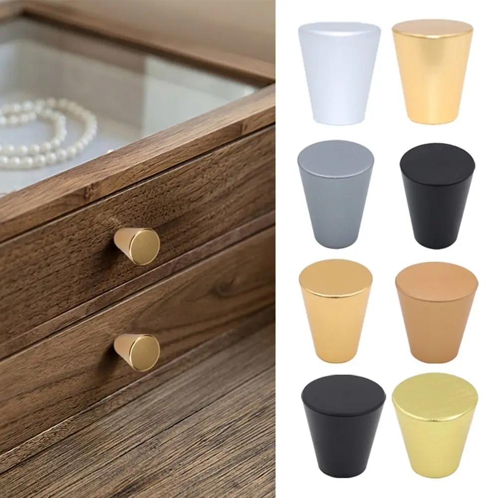 New Aluminum Alloy Furniture Handle Cone Shape Furniture Single Hole Multifunctional Hardware Cabinet Knobs Cupboard