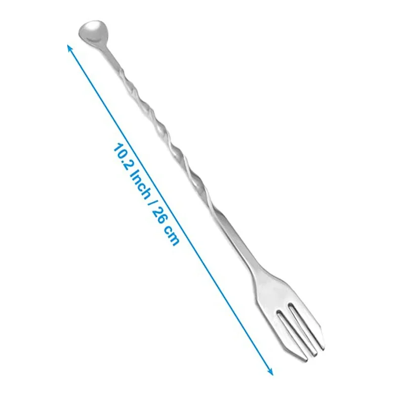 Description Picture 4 of item8 Inch Cocktail Muddler and Mixing Spoon, Stainless Steel Cocktail Muddler Home Bar Bartender Tool Barware Set