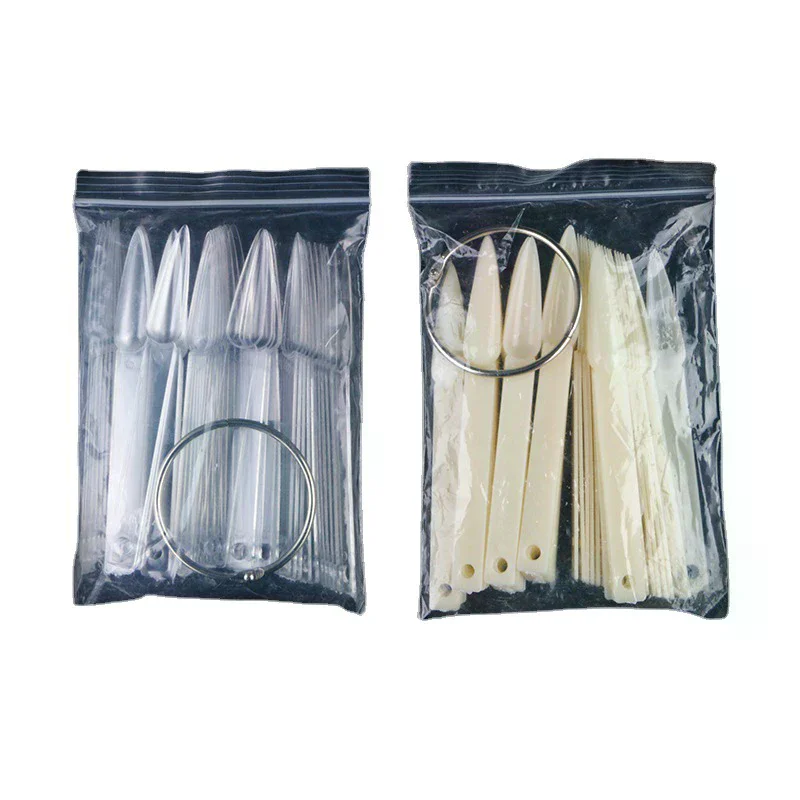 50Pcs False Nail Tips Polish Palette Nail Art Practice Color Display Sticker, Press On Nails Showing Shelf for DIY Manicure Tool