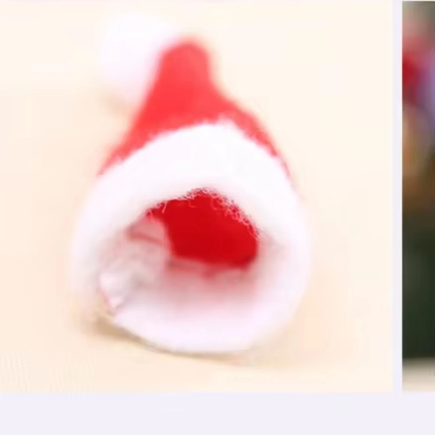 Santa Claus Woven Christmas Mini Santa Red Hats DIY Xmas