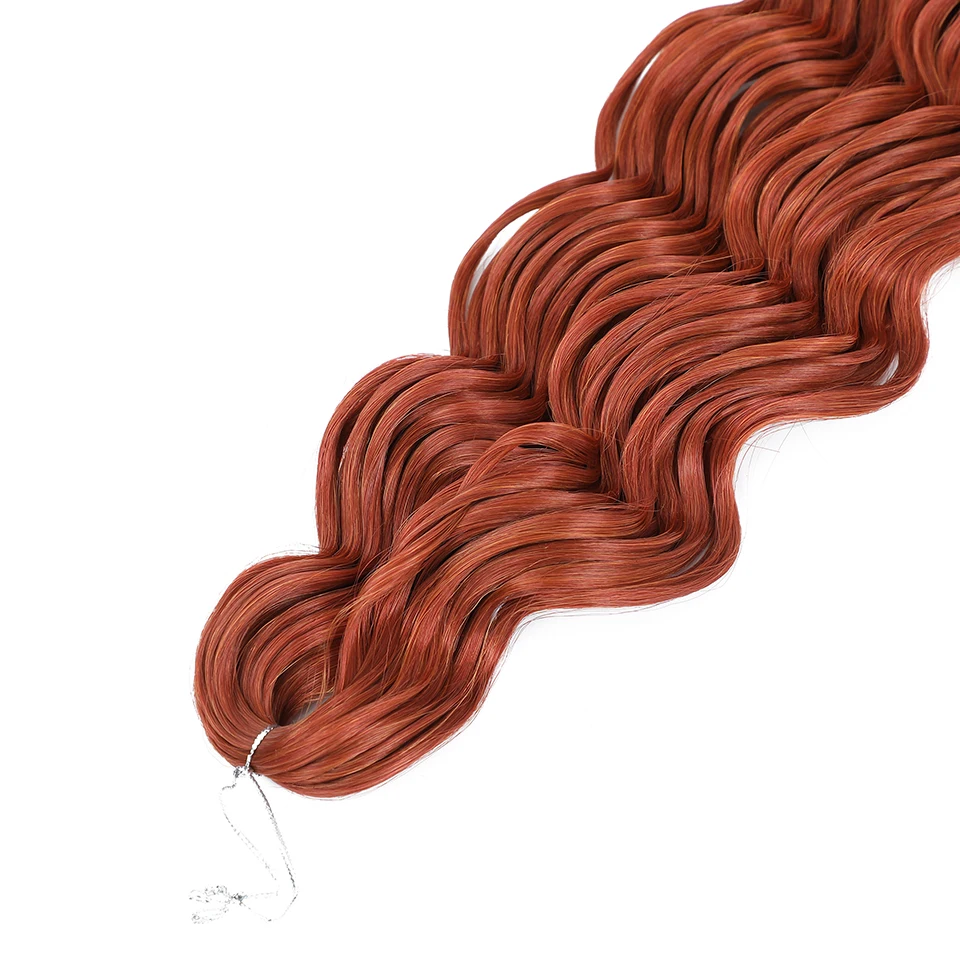 3-5Pcs Anna Hair Synthetic Loose Deep Wave Braiding Hair Extensions 24 Inch Water Wave Twist Braids Hair Grey Curly Crochet Hair 6